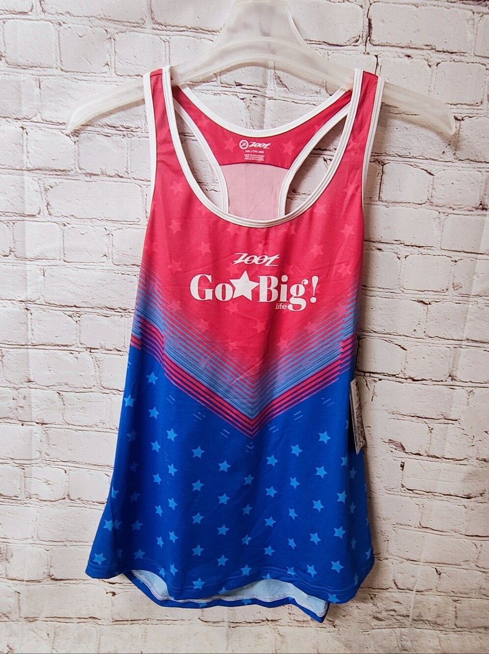 Zoot Go Big Life Singlet Tank XXL NWT Patriotic